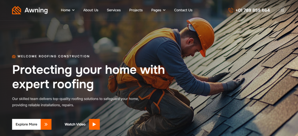 Awning – Roofing Service