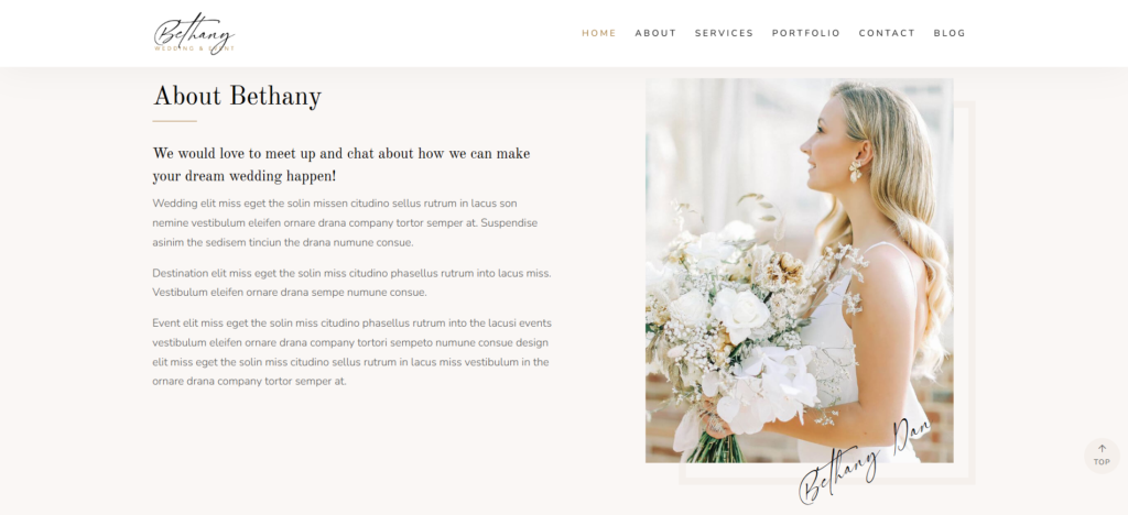 Bethany – Wedding Event Planner